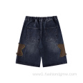 Star Paint Patch Embroidery Shorts Men